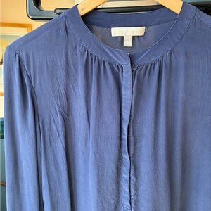 Banana Republic Navy Silk Blouse